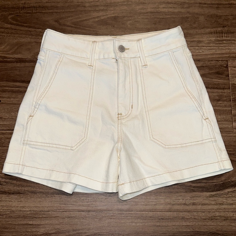 Just black denim white shorts